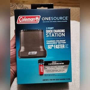 COLEMAN OneSource 2-Port Quick Charging Battery Station - ONE (1x) Brand NEW
